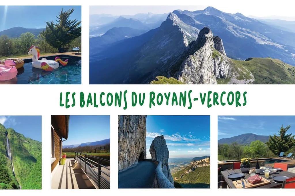 Balcons Du Royans.Logement Entier Piscine Saint-Jean-en-Royans Buitenkant foto